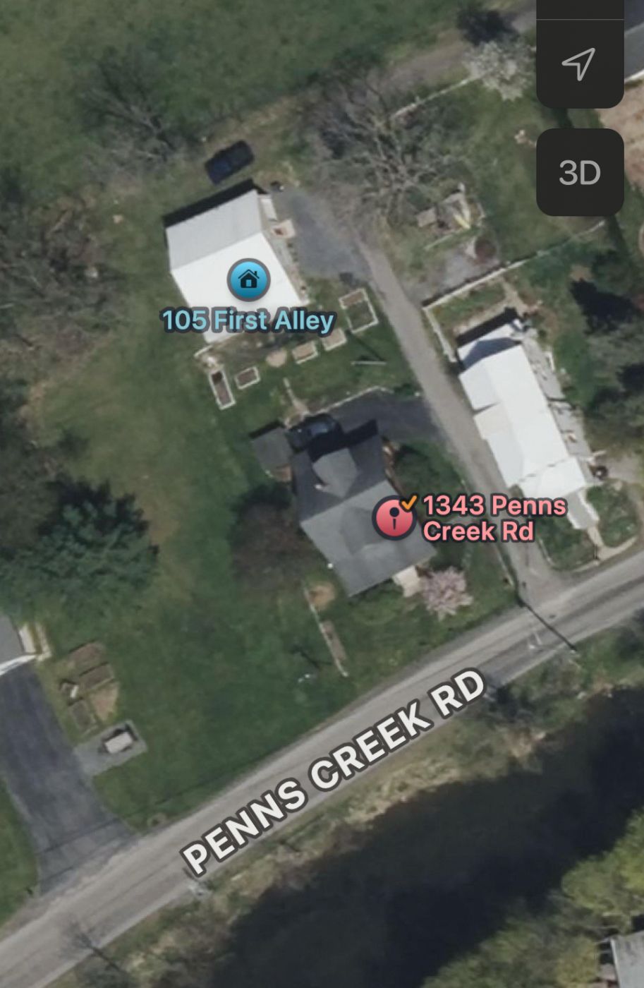 Penns Creek Is Across The Road From The Property