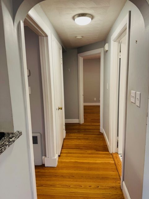 Hallway from Kitchen Living Room to Bedrooms and Bath